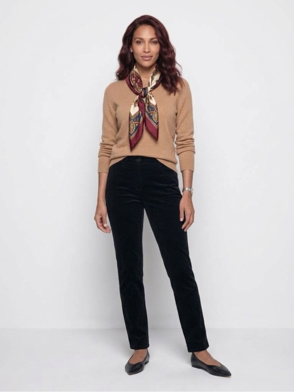 J. Crew Women's Black Straight-Leg Velvet Jeans